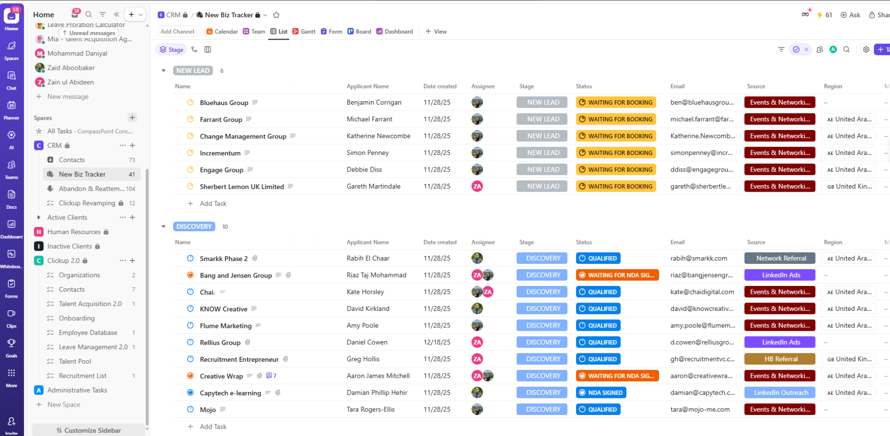 Custom API integration CRM workflow screenshot